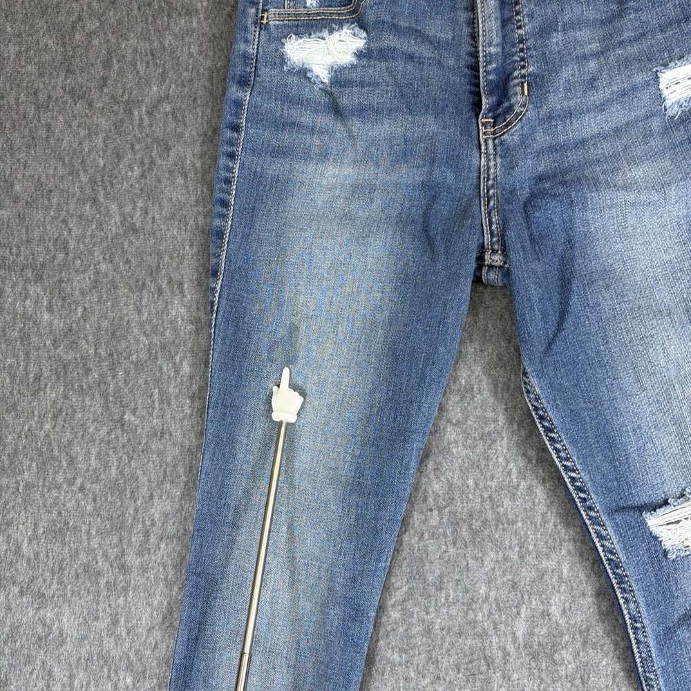 Hollister Jeans Juniors Womens 1 R 25x28 Super Skinny Blue Denim High Rise - Picture 4 of 12